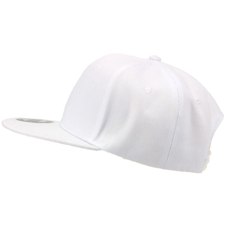 Snapback Flat Peak Cap - White