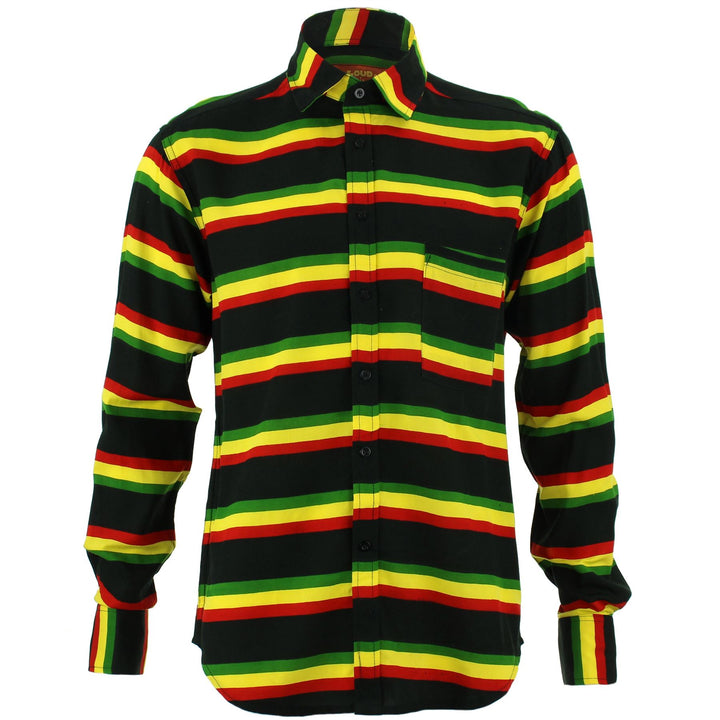 Regular Fit Long Sleeve Shirt - Rasta Stripe