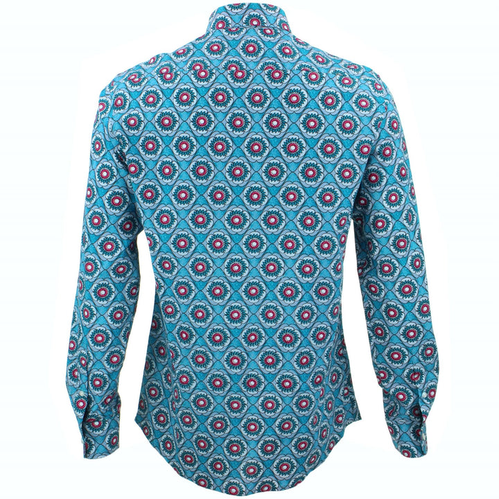 Slim Fit Long Sleeve Shirt - Floral Wave