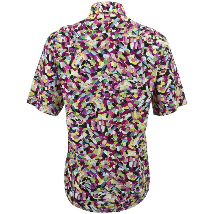 Regular Fit Short Sleeve Shirt - Brushstrokes